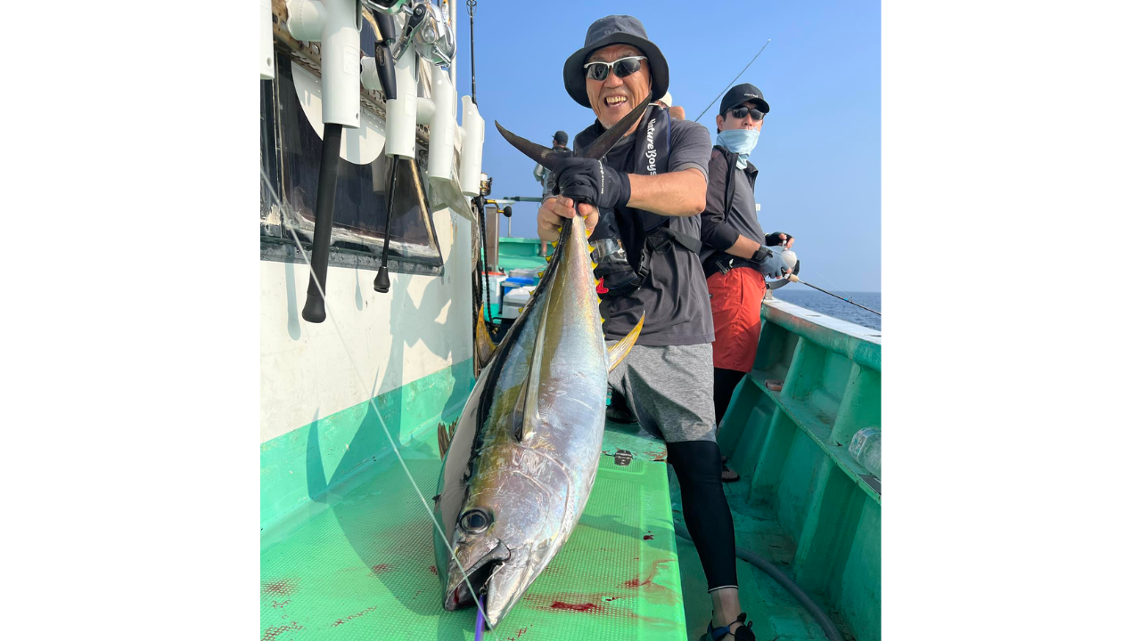 【原田さんよりライブ釣果速報！】伊豆南沖で20kgオーバーのキハダをキャッチ！！